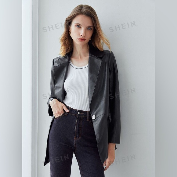 MOTF PREMIUM OVERSIZED LEATHER JACKET - Picture 2 of 6